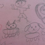 子供の描いたキャラクター。表現するって素晴らしい。自由な感性って素晴らしい