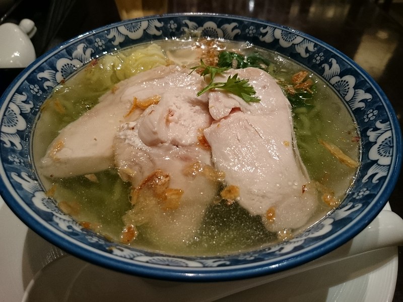 台湾料理　花粥　レイクタウン店　蒸し鳥翡翠麺